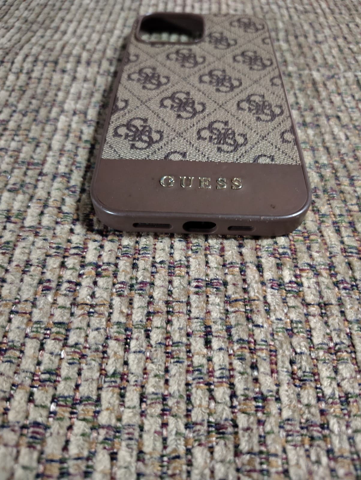 Guess Slim Profile PU Leather Protective Case For iPhone 12 Pro Max Brown/Brown - Thumbnail 2
