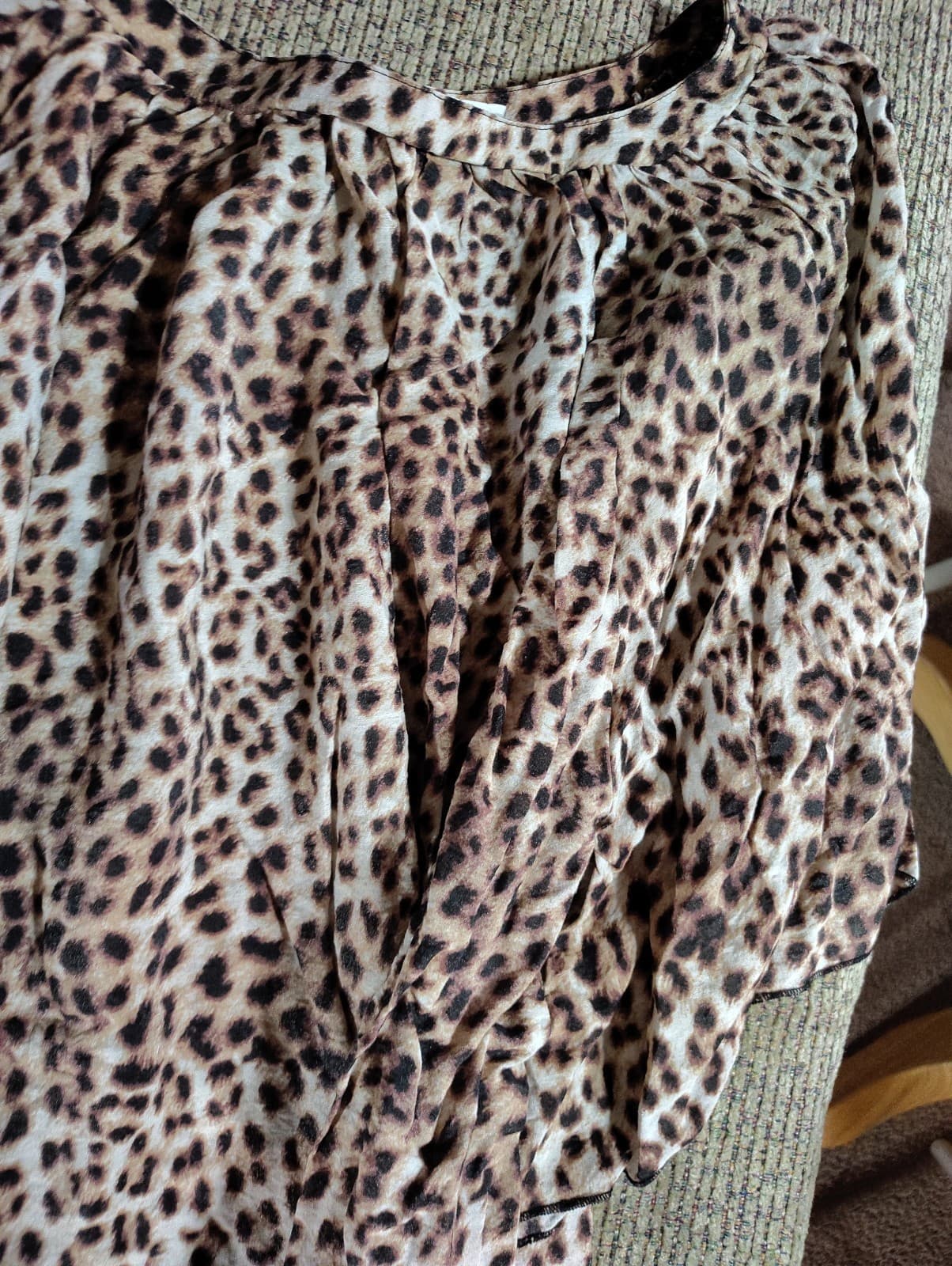 Womens Cato Sz XL Animal Print Batwing Sleeves Blouse - Thumbnail 3