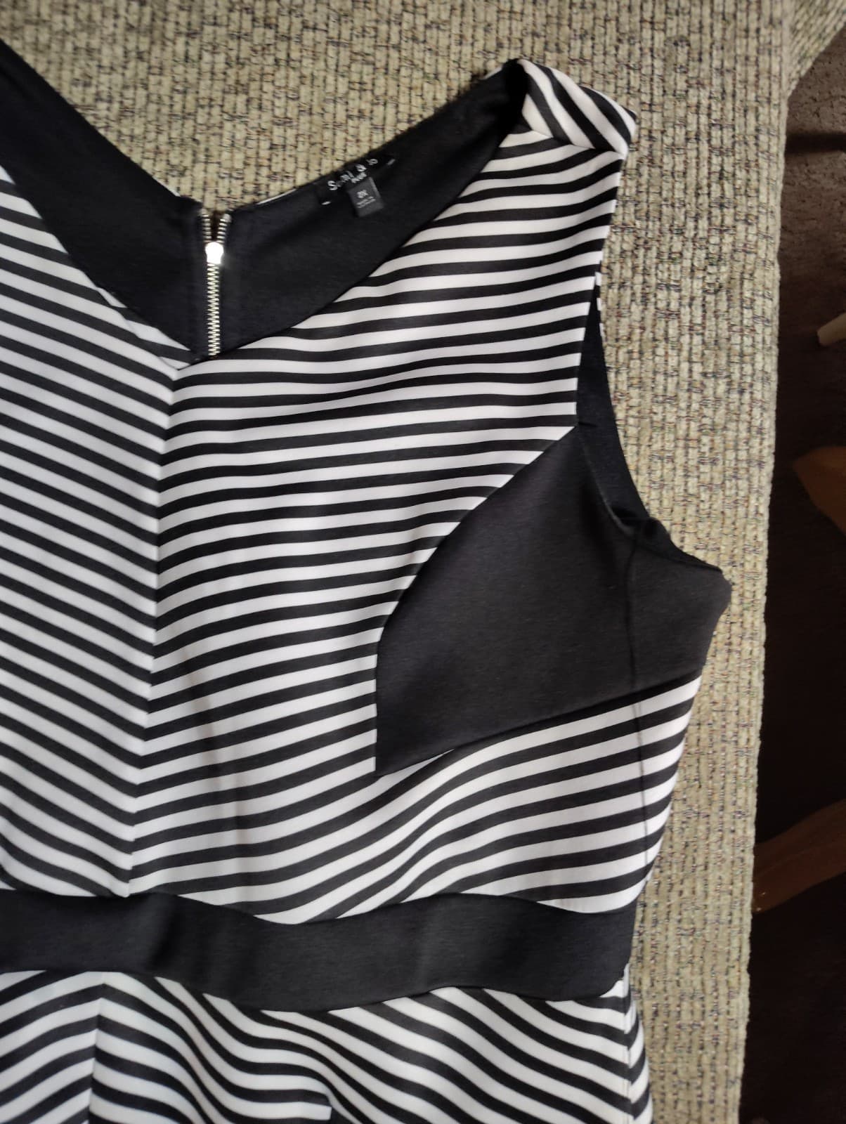 Sami & Jo Dress Women dress 2X Black And White Stripe Geometric - Thumbnail 3