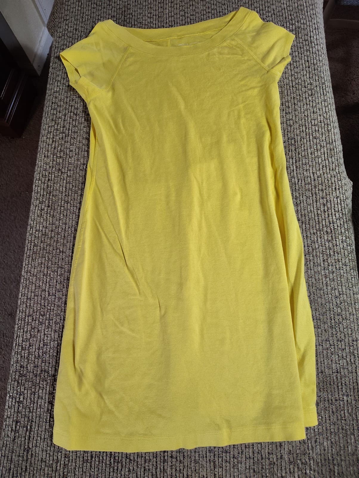 Chelsea & Theodore 100% Cotton T-Shirt Mini Dress Size Large Rust Orange
