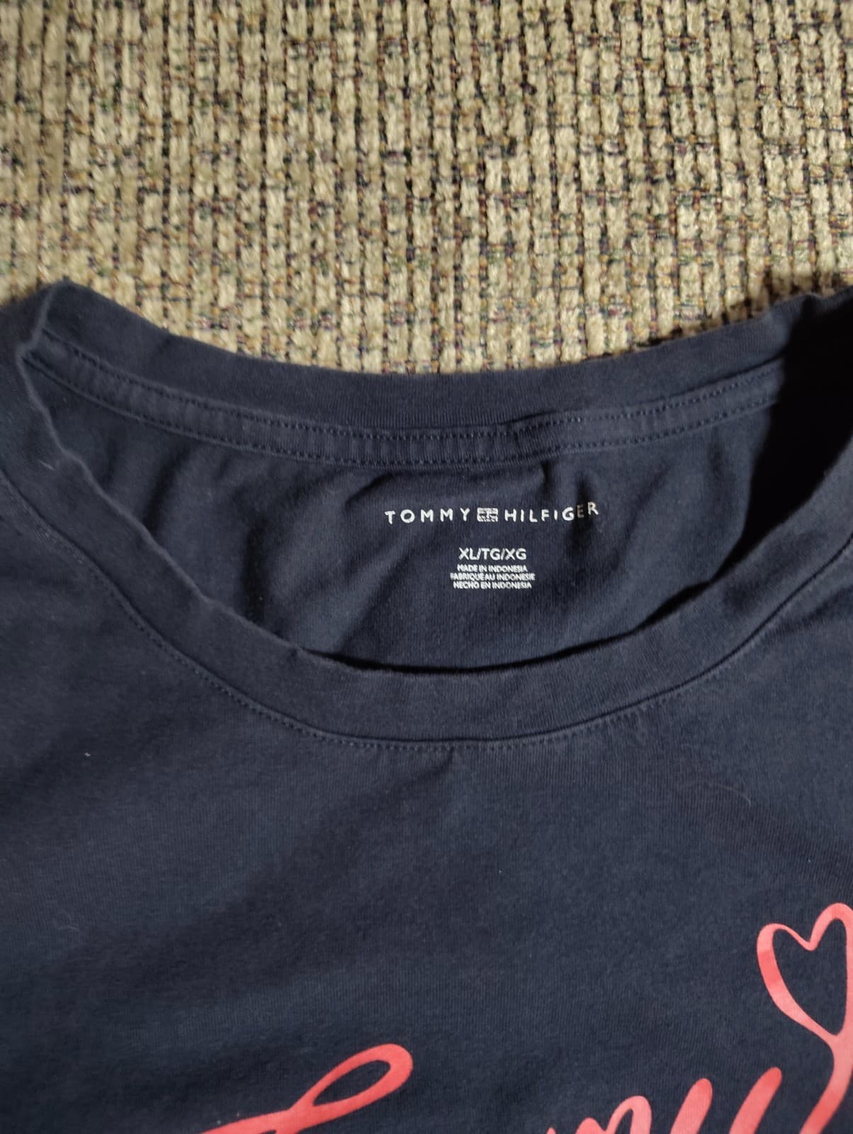 TOMMY HILFIGER DRESS NAVY BLUE LOGO RED WOMEN SIZE Xal - Thumbnail 4