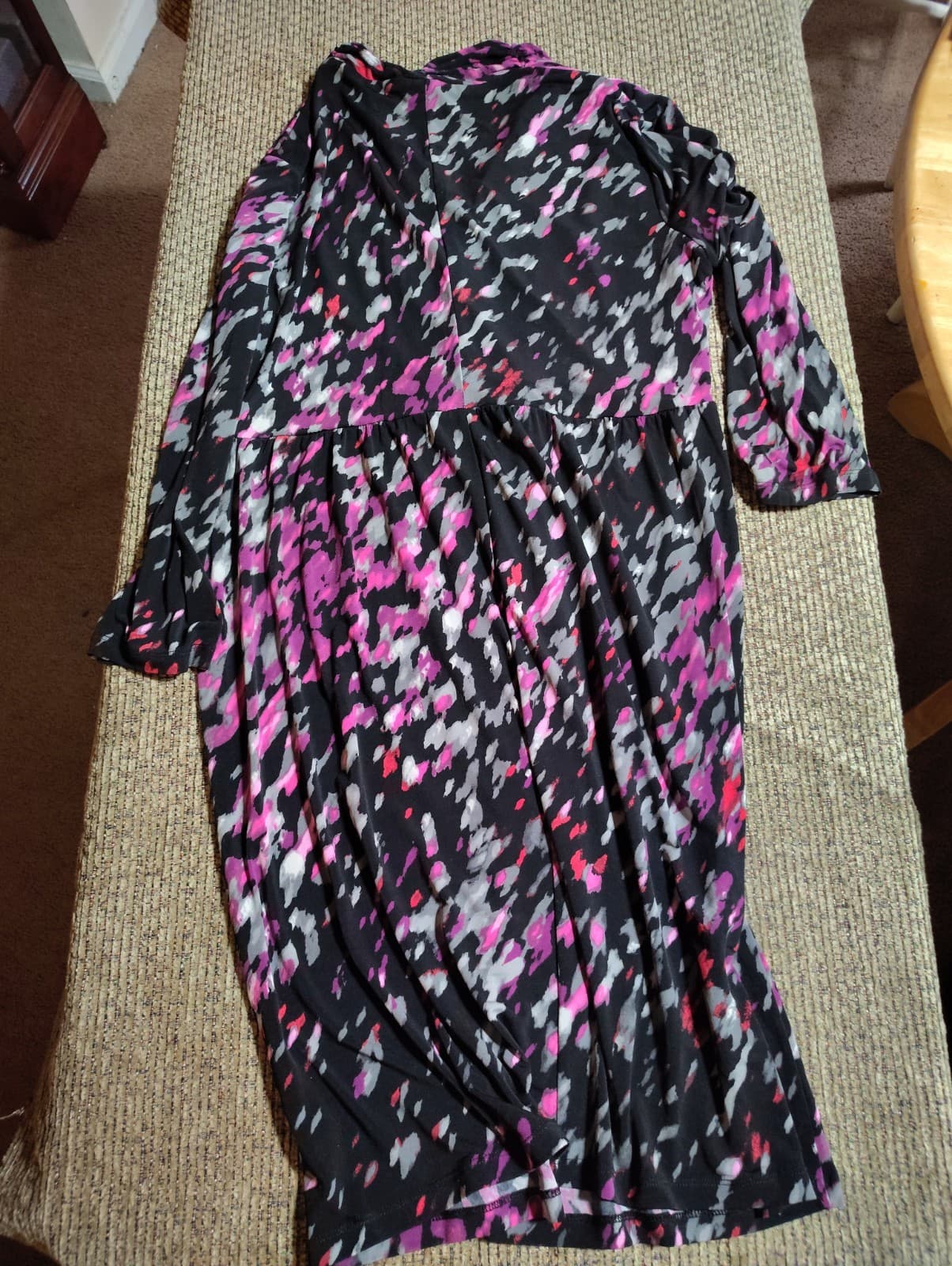 New York Stretch Dress Size XL Black Rouched Front Business Career - Thumbnail 7