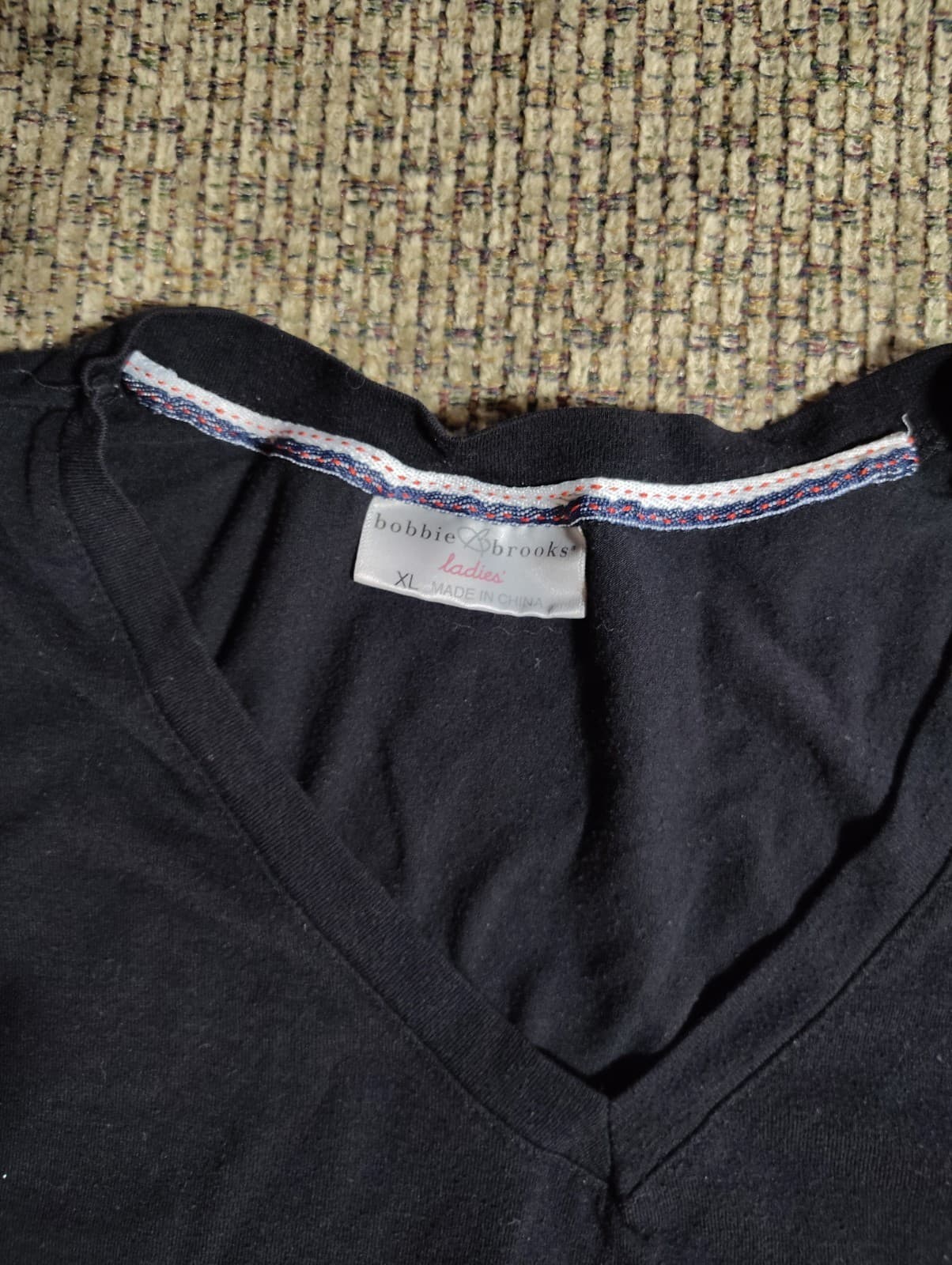 bobbie brooks Ladies Short Sleeve Blk Tshirt The Real Friend On Front Size Large - Thumbnail 2