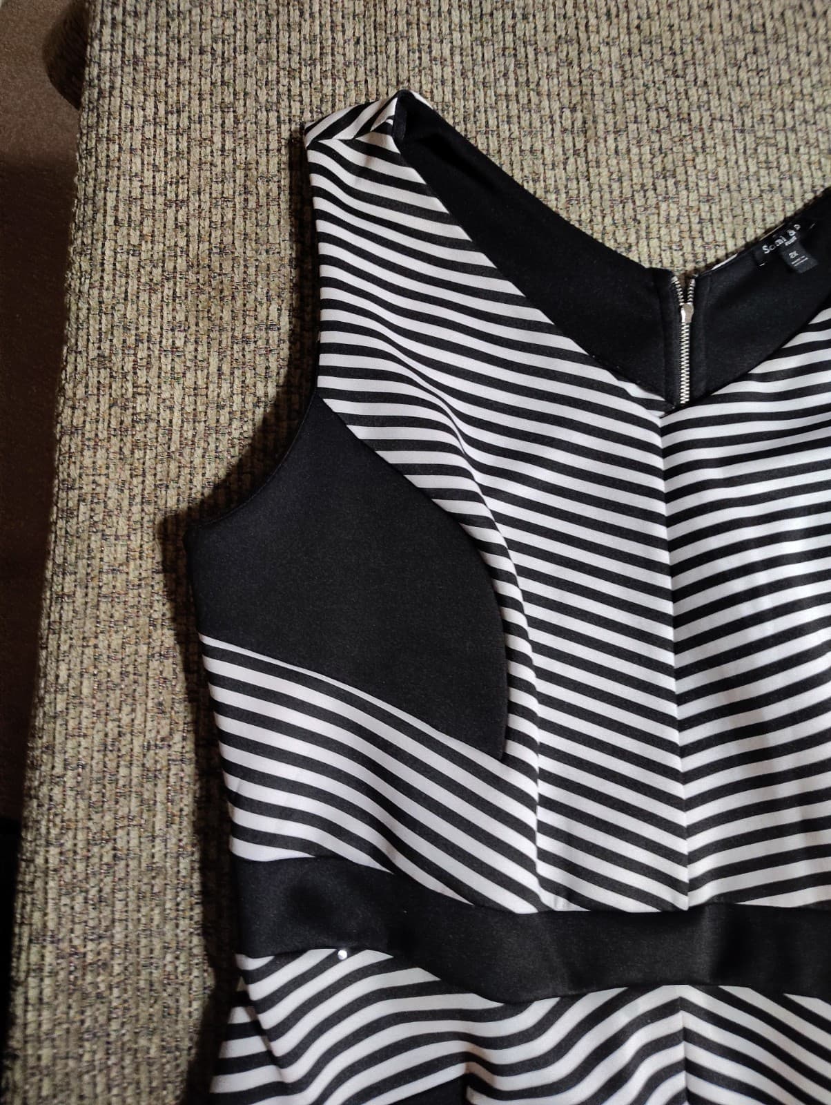 Sami & Jo Dress Women dress 2X Black And White Stripe Geometric - Thumbnail 2