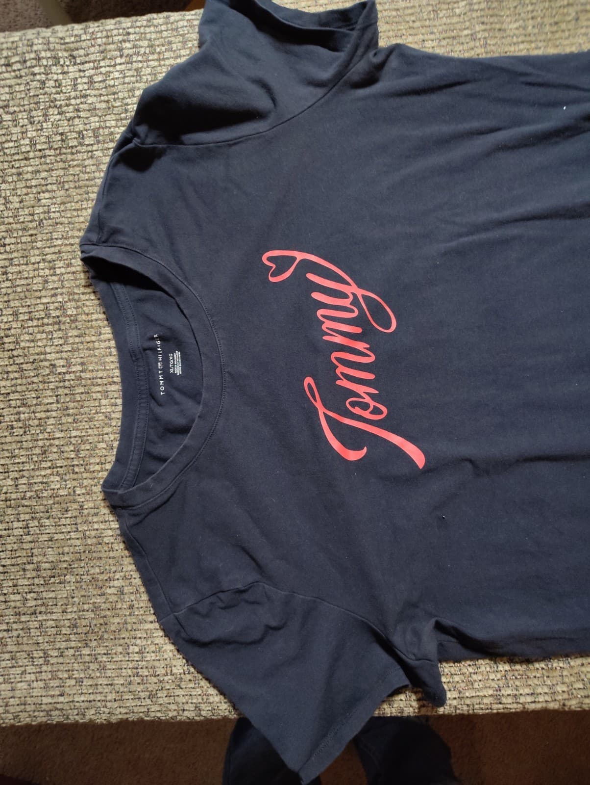 TOMMY HILFIGER DRESS NAVY BLUE LOGO RED WOMEN SIZE Xal - Thumbnail 5