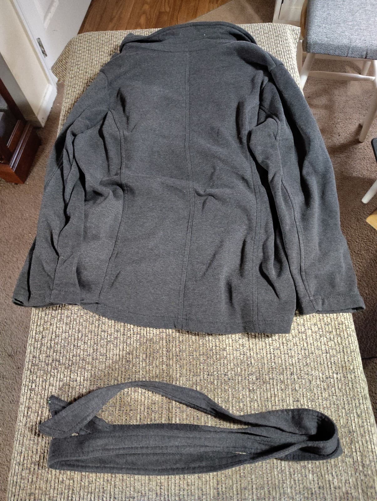 New Look Women's Black Pea Coat Double Breasted With Hood Button Up Size 3XLarge - Thumbnail 7