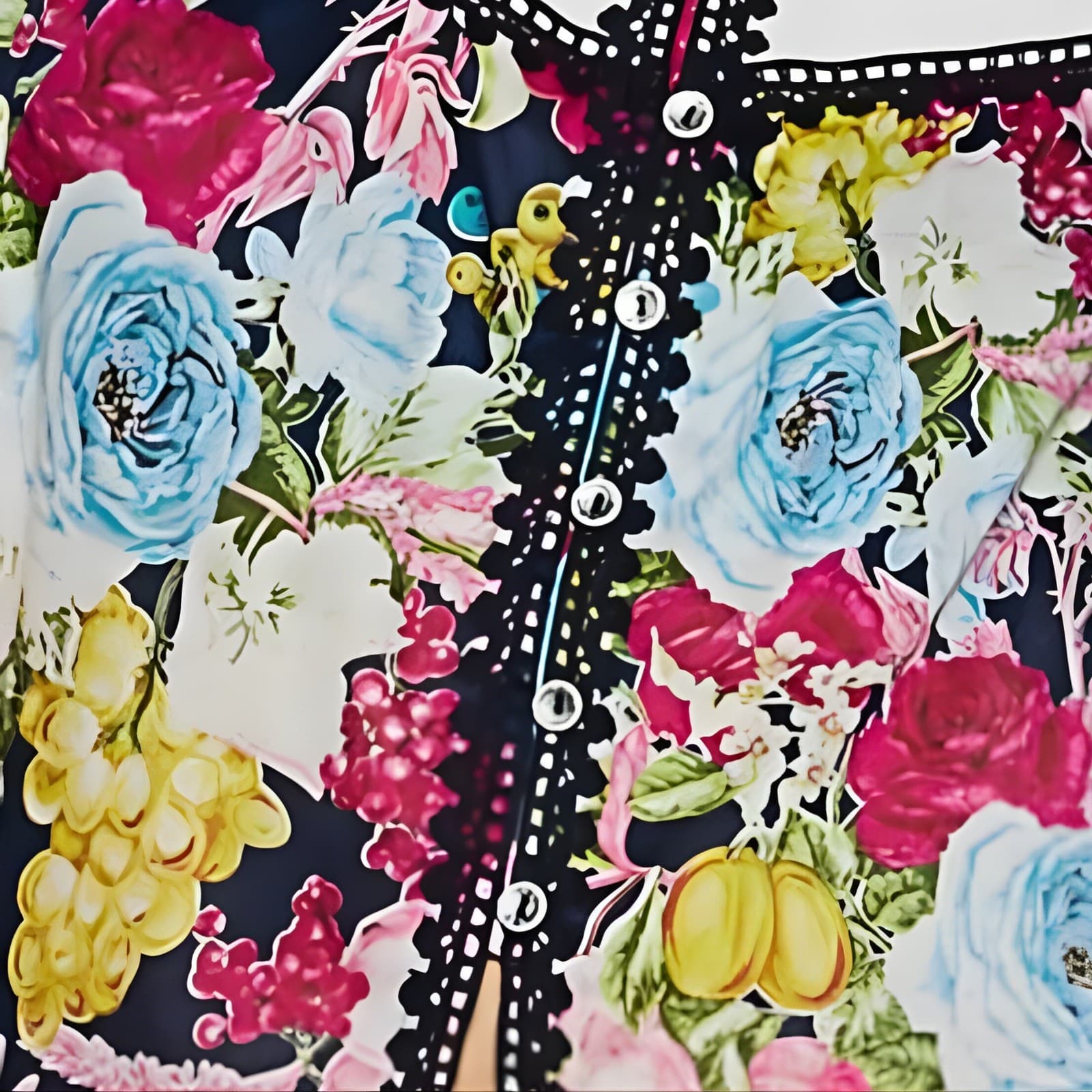 POL Floral Woven Cotton Sleeveless Blouse Buttons Lightweight Flowy Size S-L NWT - Thumbnail 4