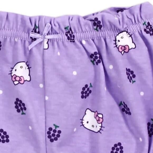 Hello Kitty Gift Set Purple Bodysuit Headband Shorts Purple White Glitter 0-9M - Thumbnail 3