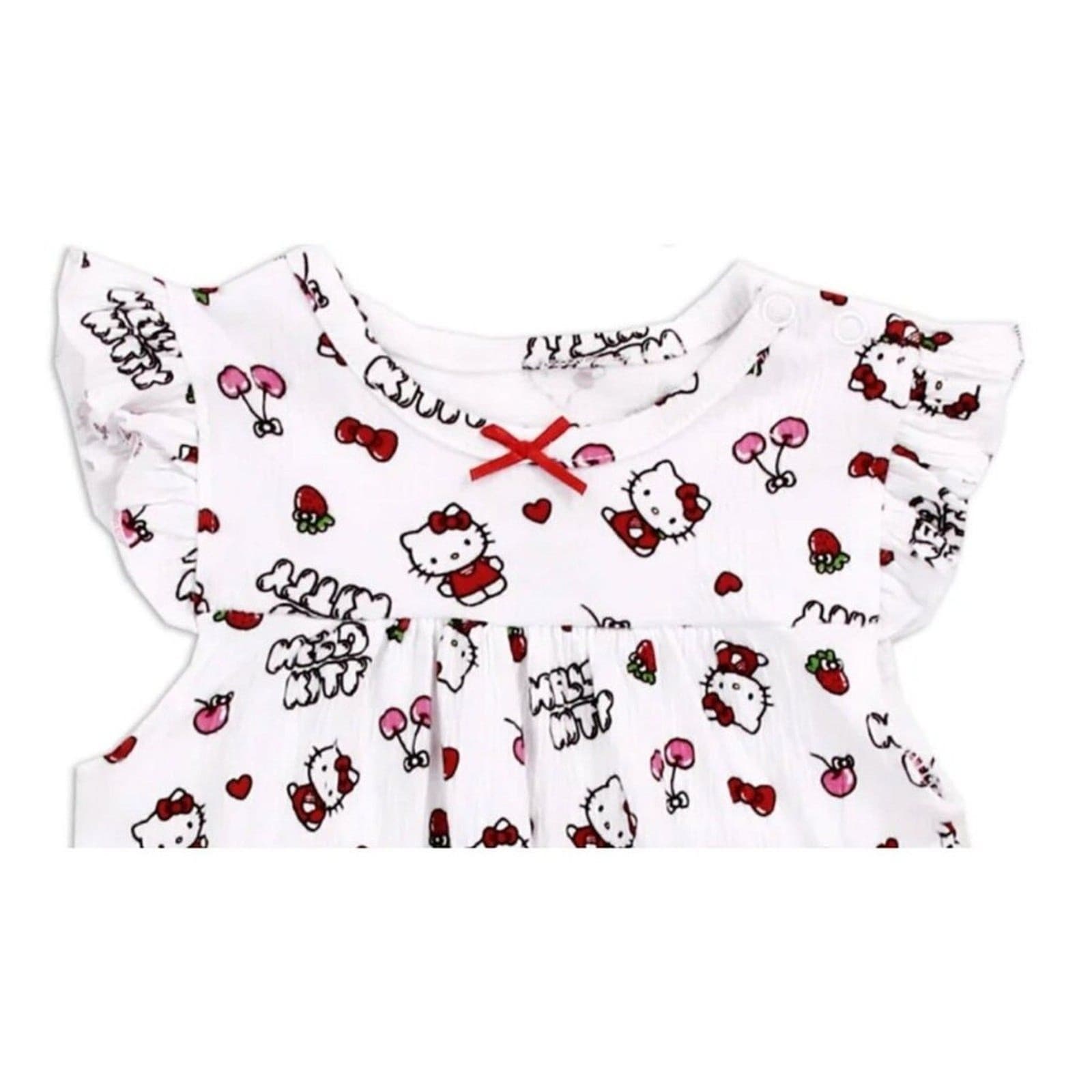 Hello Kitty Baby Girl Romper Headband Set | Size 3M |White Red Black Sanrio NWT - Thumbnail 3