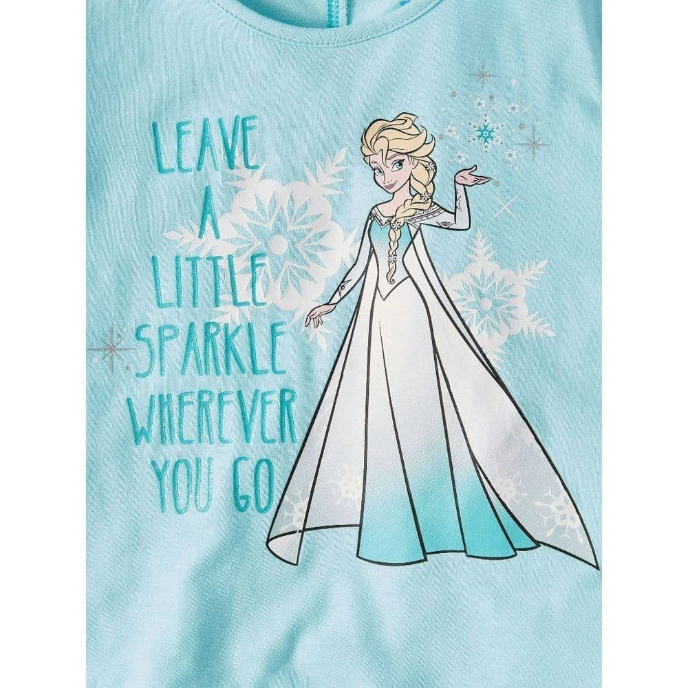 Frozen Girls 2-Piece Legging Set Size 6X Blue Shirt Grey Leggings Snowflakes - Thumbnail 3