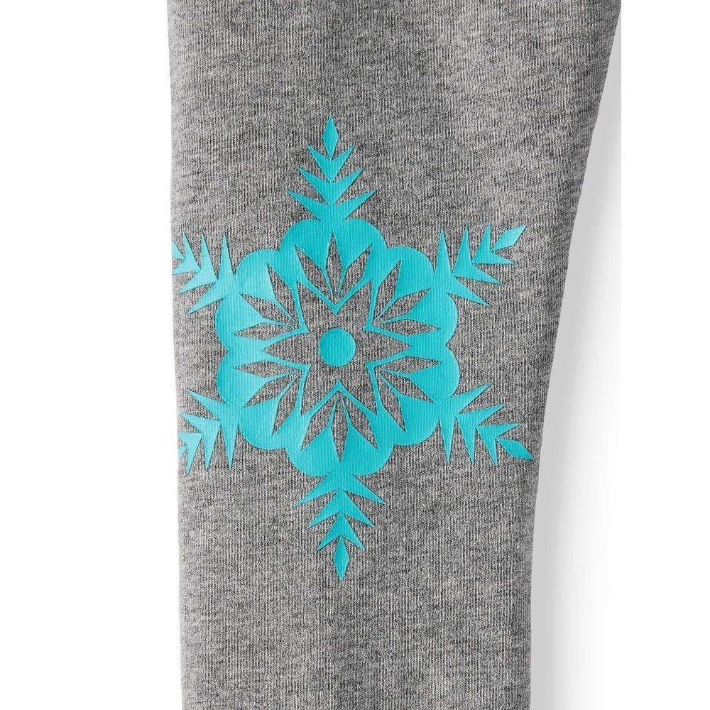 Frozen Girls 2-Piece Legging Set Size 6X Blue Shirt Grey Leggings Snowflakes - Thumbnail 5