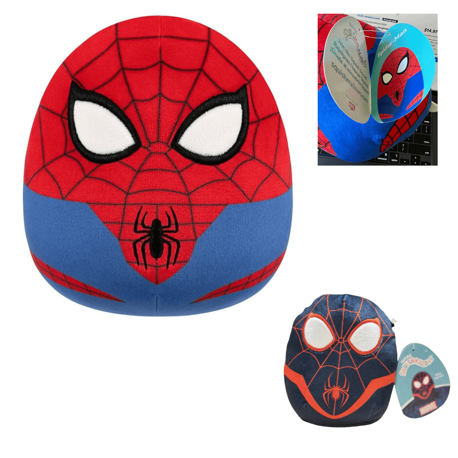 Marvel Spider-Man 10” Squishmallow Plush Collectible NWT + Mini Squishmallow - Thumbnail 6