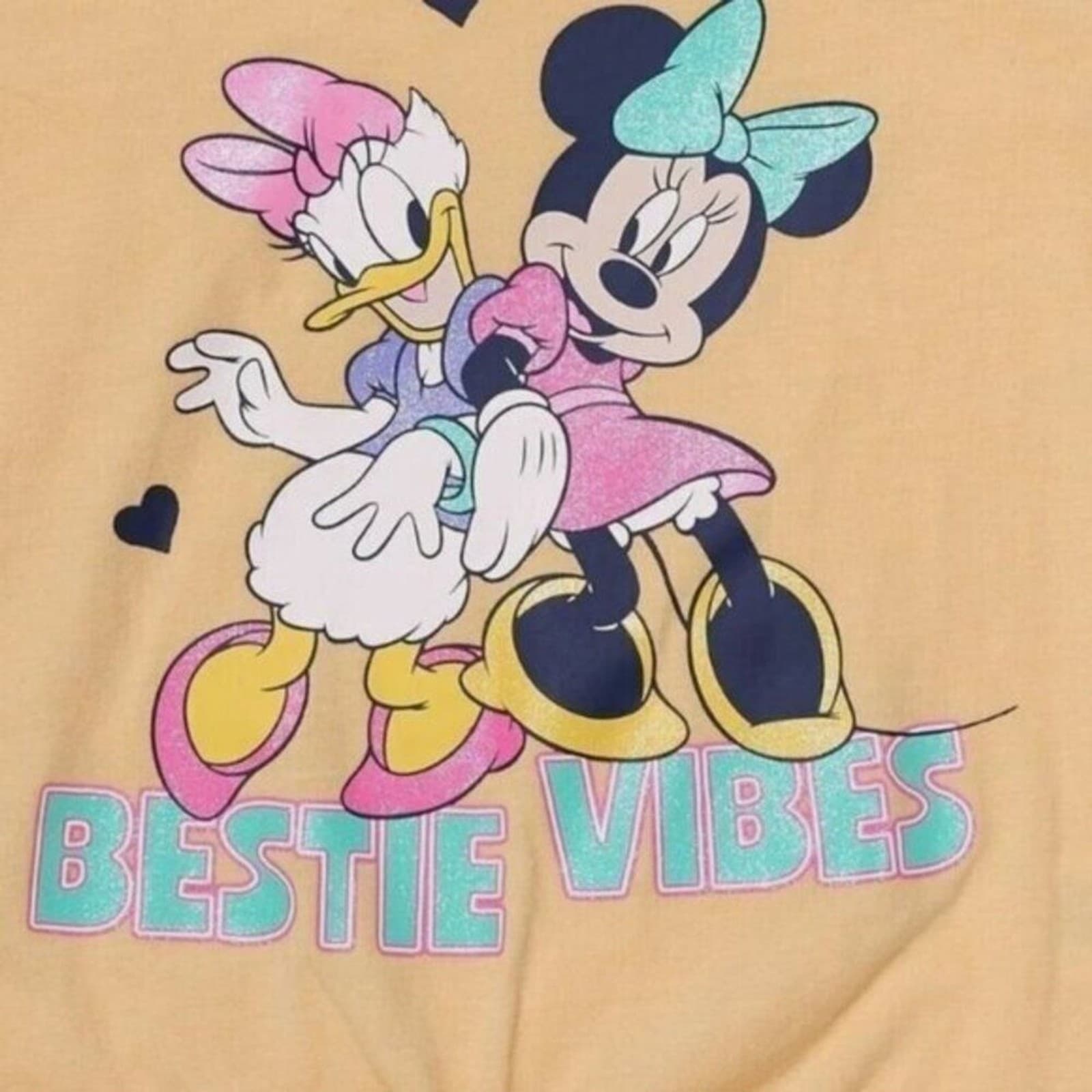 New Minnie Mouse/Daisy Duck Girls Shorts & T-Shirt Set Yellow Toddler 3T, 4T - Thumbnail 3