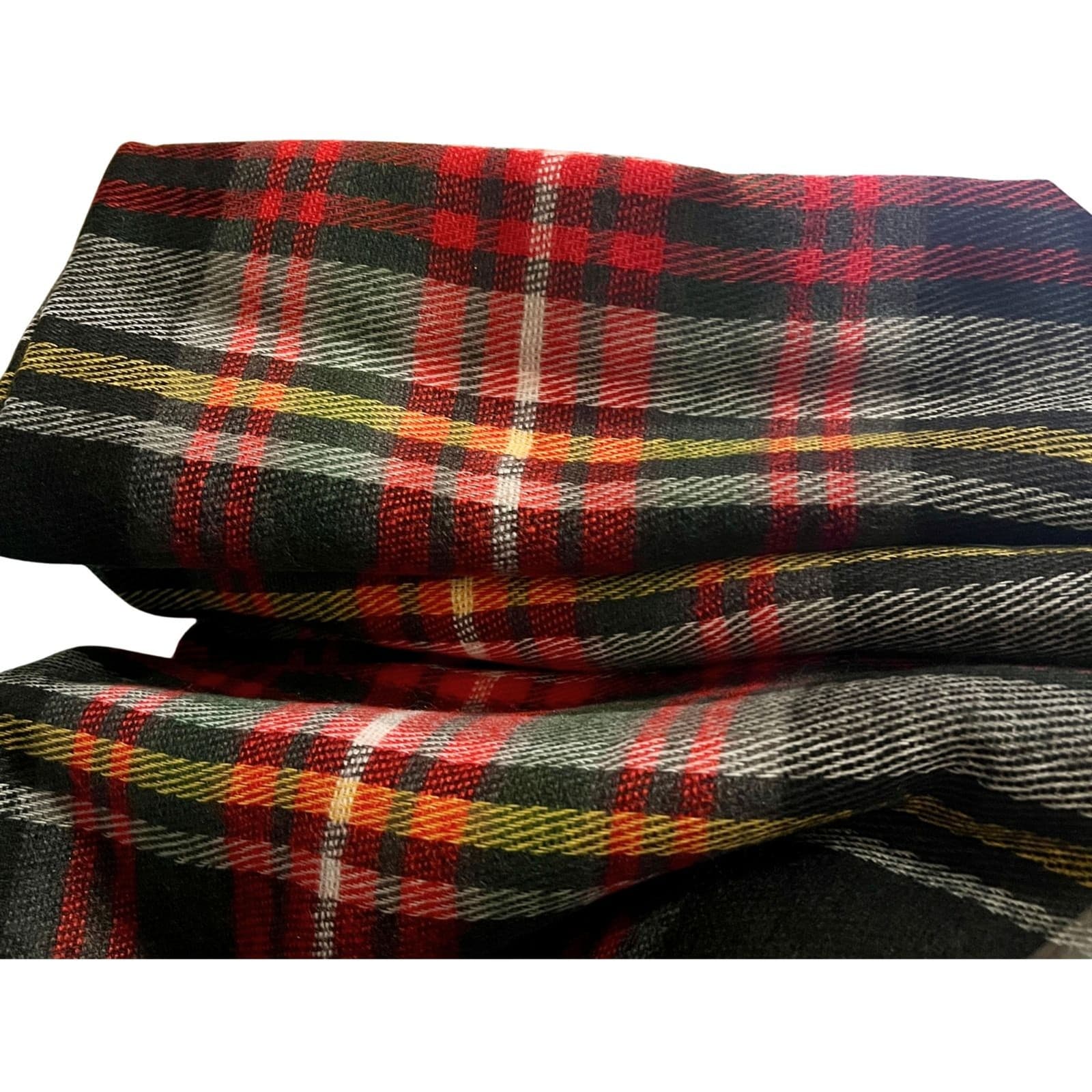 Plaid Pocket Ruana Cozy Wrap for Fall Winter One Size Fits Most Sleeves Pockets - Thumbnail 2