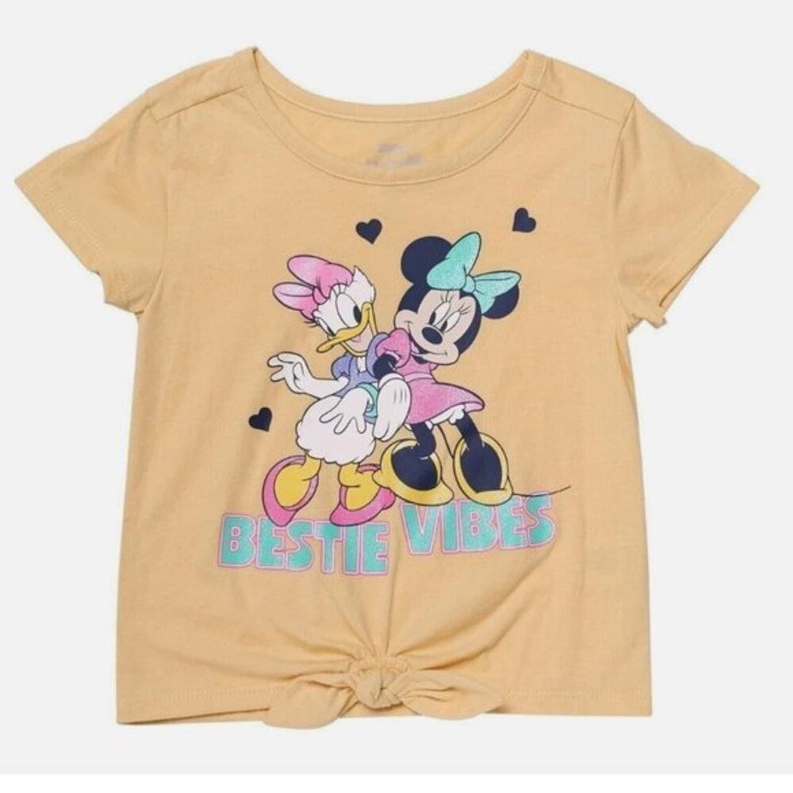 New Minnie Mouse/Daisy Duck Girls Shorts & T-Shirt Set Yellow Toddler 3T, 4T - Thumbnail 4