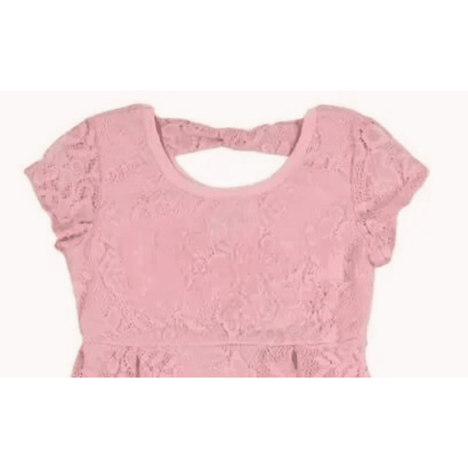 RMLA Girls Pink Toddler Lace Dress Lovely for Easter Blush Pink 2T Last One - Thumbnail 2