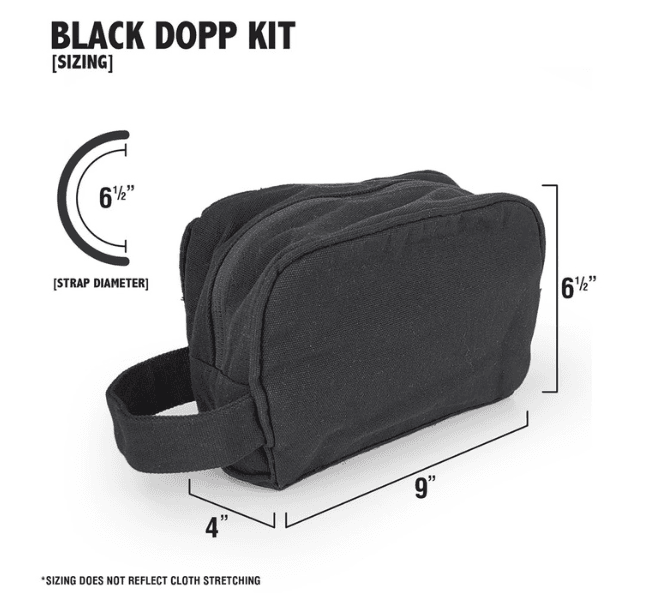 Personalized Men’s Toiletry Bag Custom Name Black Canvas Dopp Kit Travel Groom - Thumbnail 3