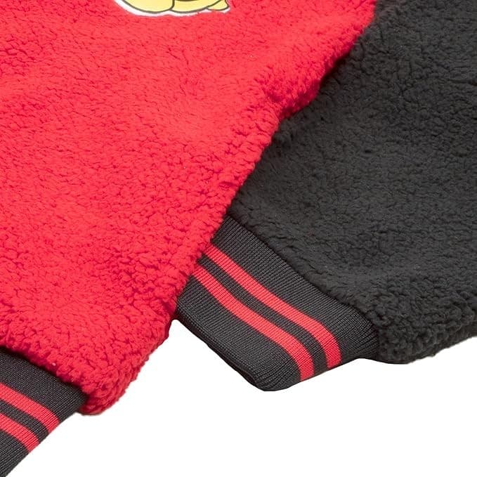 Disney Minnie Mouse Girls Sherpa Varsity Jacket Red/Black Size 6/6X - Thumbnail 5