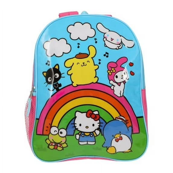 Sanrio Hello Kitty And Friends "Over The Rainbow" Children's Pink Backpack 15"