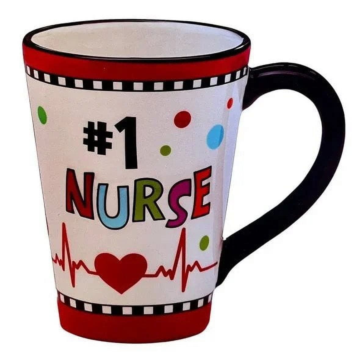 Nurse Mug & Heart Socks Gift Set Red Black Ceramic Cup Love Nurse Gift Box - Thumbnail 4