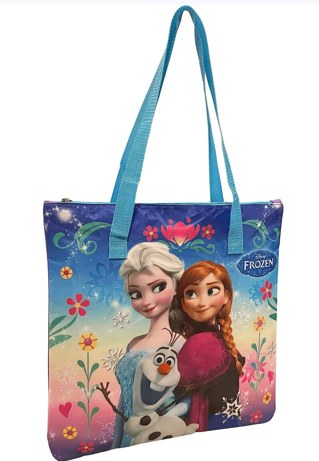 Frozen 15" Zipper Tote Bag NEW Anna & Elsa Disney Great for Travel Overnights