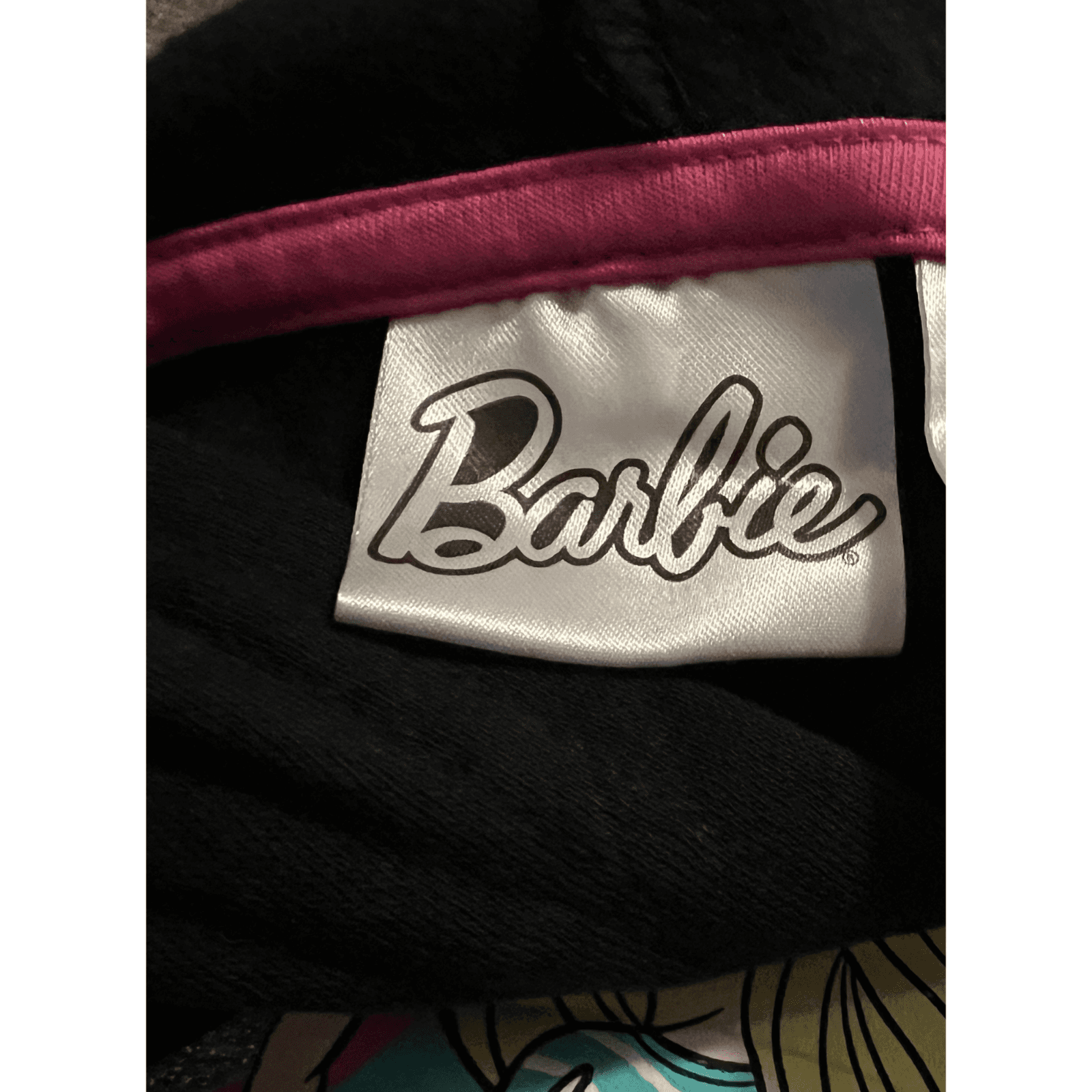 Barbie Girls Size 5 Two-Piece Fleece Hoodie Set, Black Hoodie + Pants Glitter - Thumbnail 3