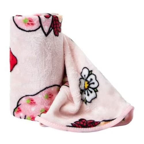 Strawberry Shortcake NEW Gift Bundle Throw Blanket With ZAK! Water Bottle - Thumbnail 2