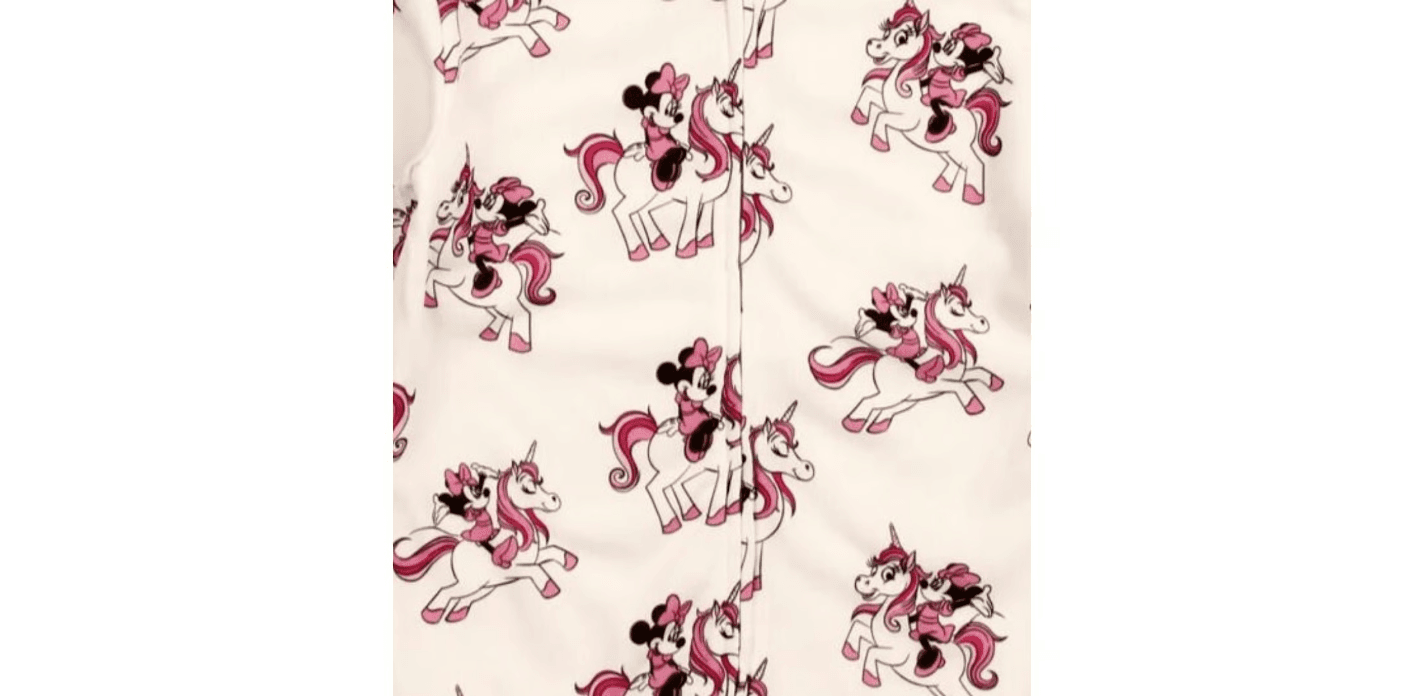 New Girls Disney Minnie Mouse Printed Zip Up Hoodie Off White Size 6 - Thumbnail 2