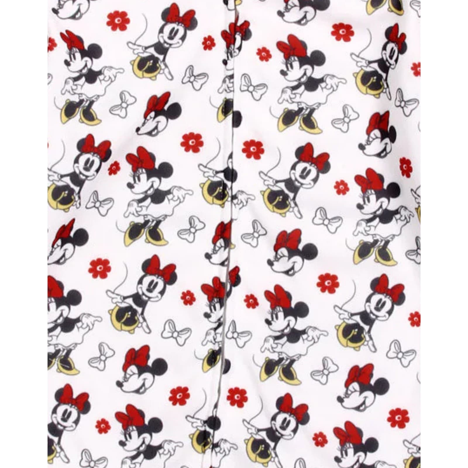New Girls Disney Minnie Mouse Printed Zip Up Hoodie White Red Size 4 - Thumbnail 2