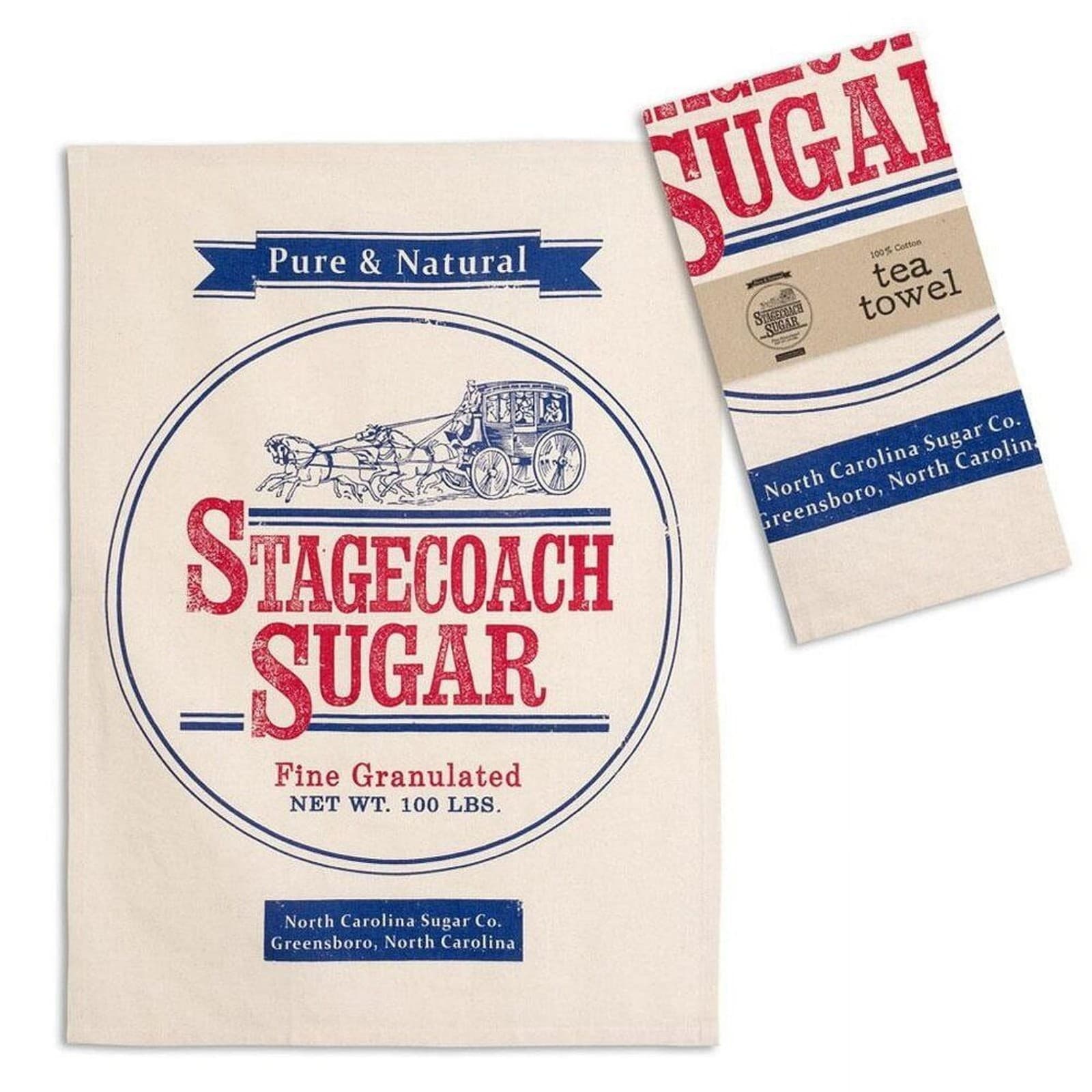 Farmhouse Kitchen Tea Towels Set Mason Jar & Stagecoach Sugar Cotton Dish Towels - Thumbnail 2