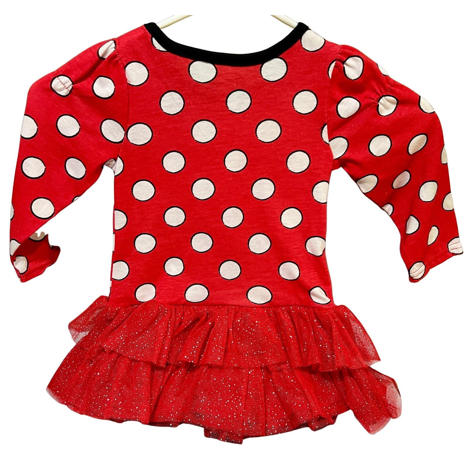 Disney Minnie Mouse Red Polka Dot Tulle Dress Toddler Girls - Thumbnail 2