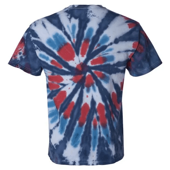 Plus Red White Blue Tie Dye T-Shirt Unisex Cotton Size XXL Patriotic July 4th Dy - Thumbnail 2