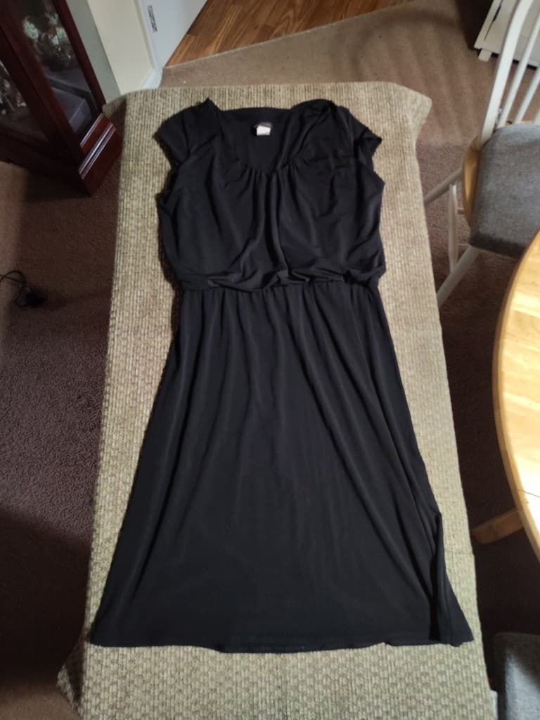 Vintage Black Women's Dress By Marriage Size 16 - Thumbnail 7