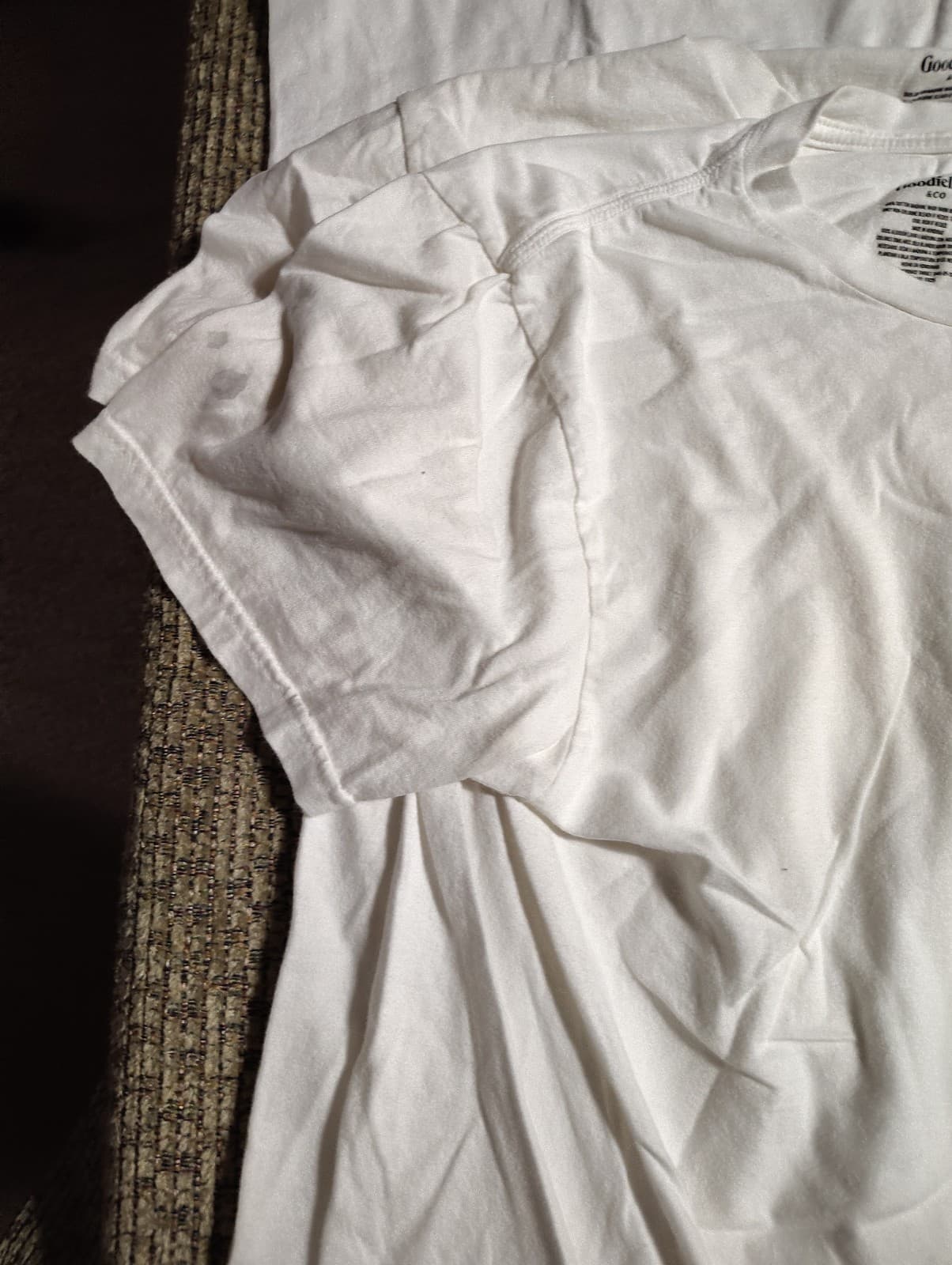 Goodfellow & Co Men's White Crew Neck Medium T-Shirt Short Sleeve 2 Pack - Thumbnail 2