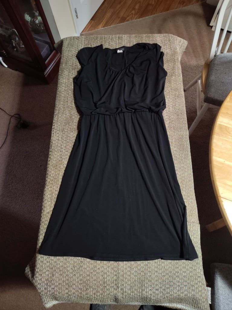 Vintage Black Women's Dress By Marriage Size 16 - Thumbnail 2