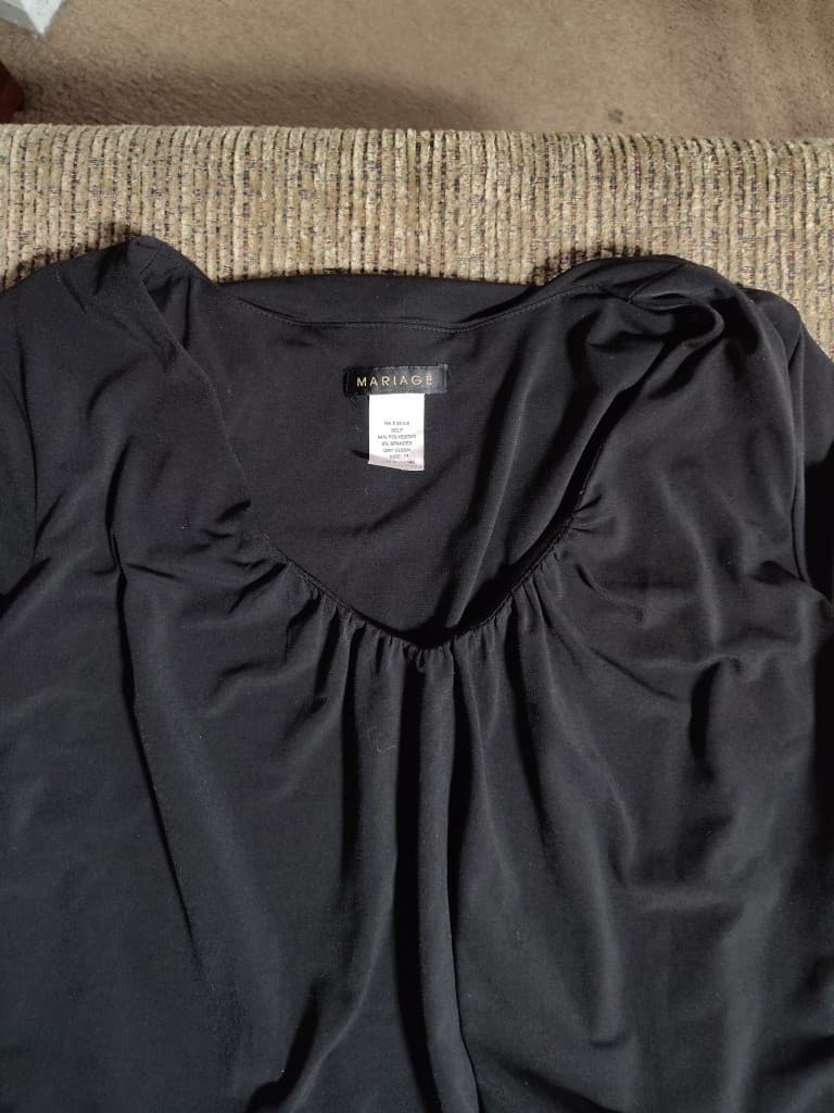 Vintage Black Women's Dress By Marriage Size 16 - Thumbnail 5