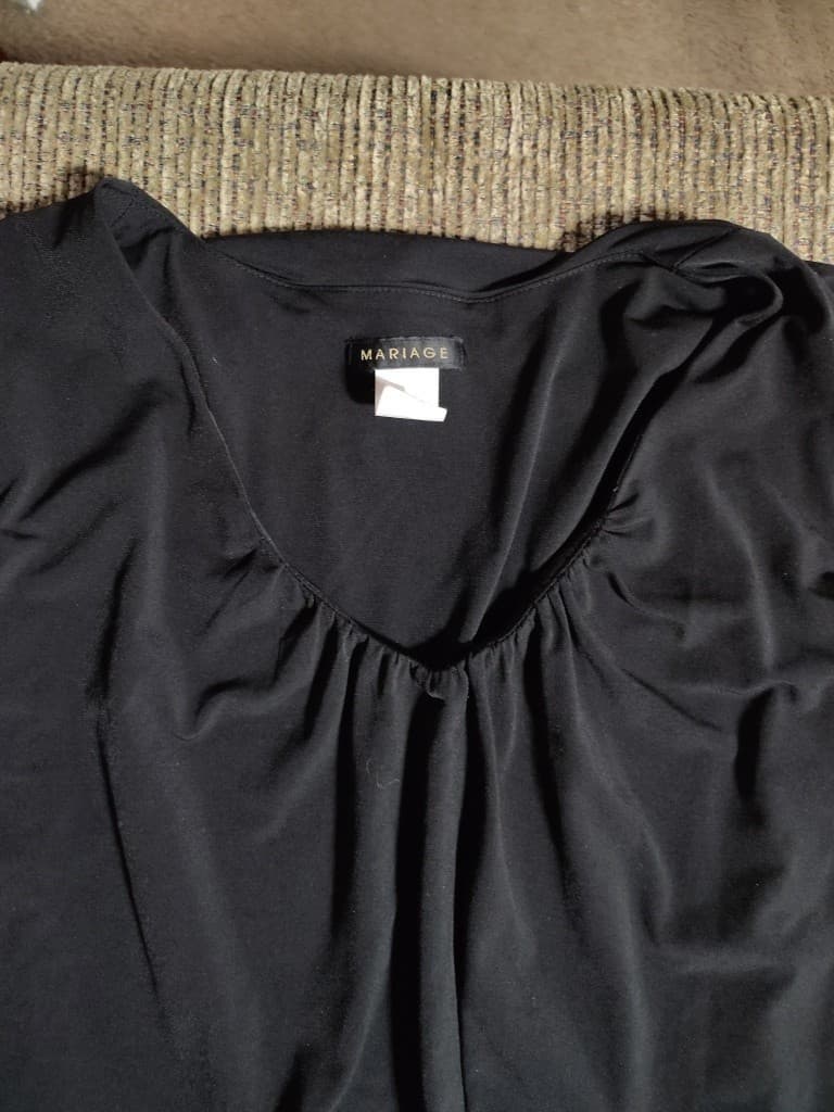Vintage Black Women's Dress By Marriage Size 16 - Thumbnail 6