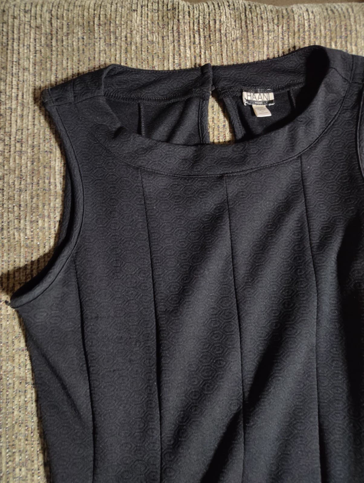 Haani Women's Black A-line with Belt Strap Sleeveless Dress Sz 1X - Thumbnail 2