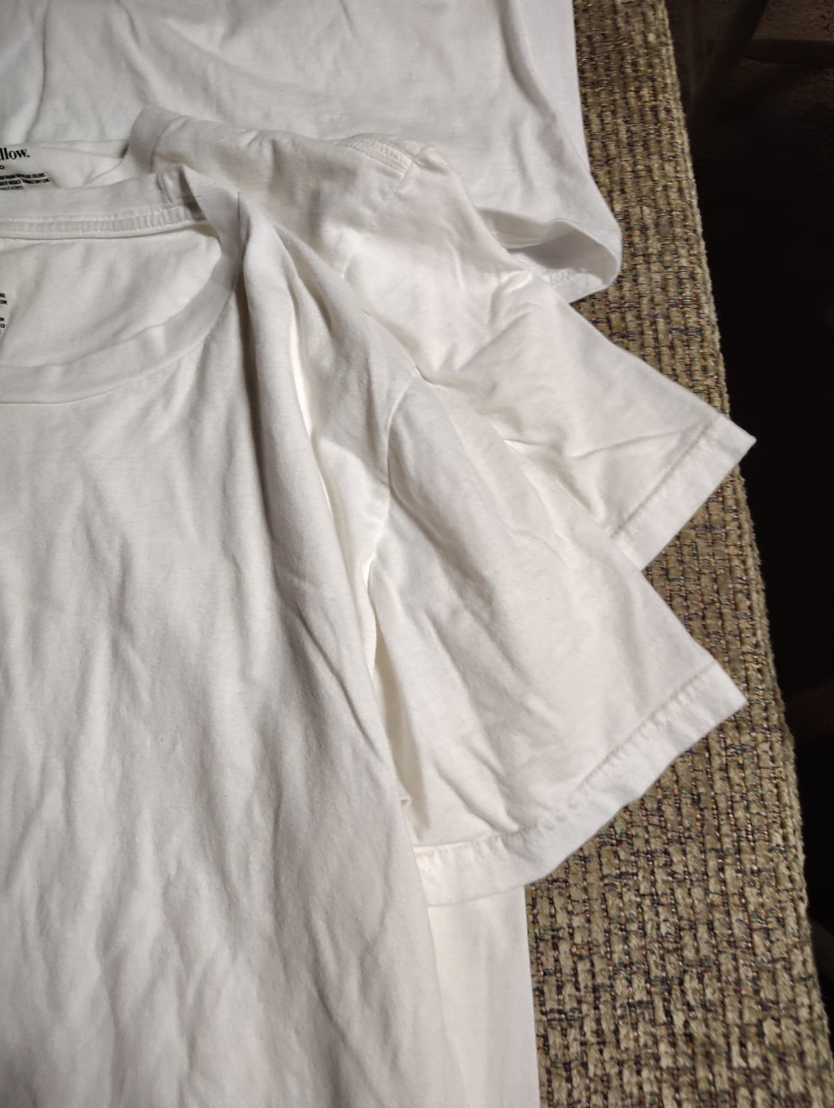 Goodfellow & Co Men's White Crew Neck Medium T-Shirt Short Sleeve 2 Pack - Thumbnail 3