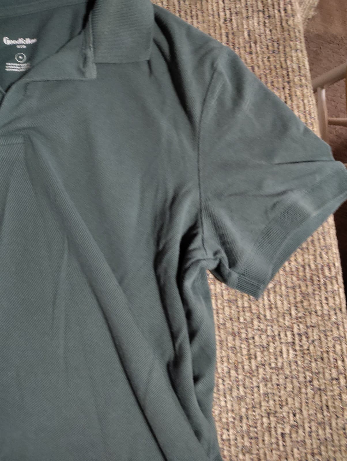 Good Fellow Men's Collared Green Short-Sleeve T-Shirt Medium 3 Colors You Choose - Thumbnail 3
