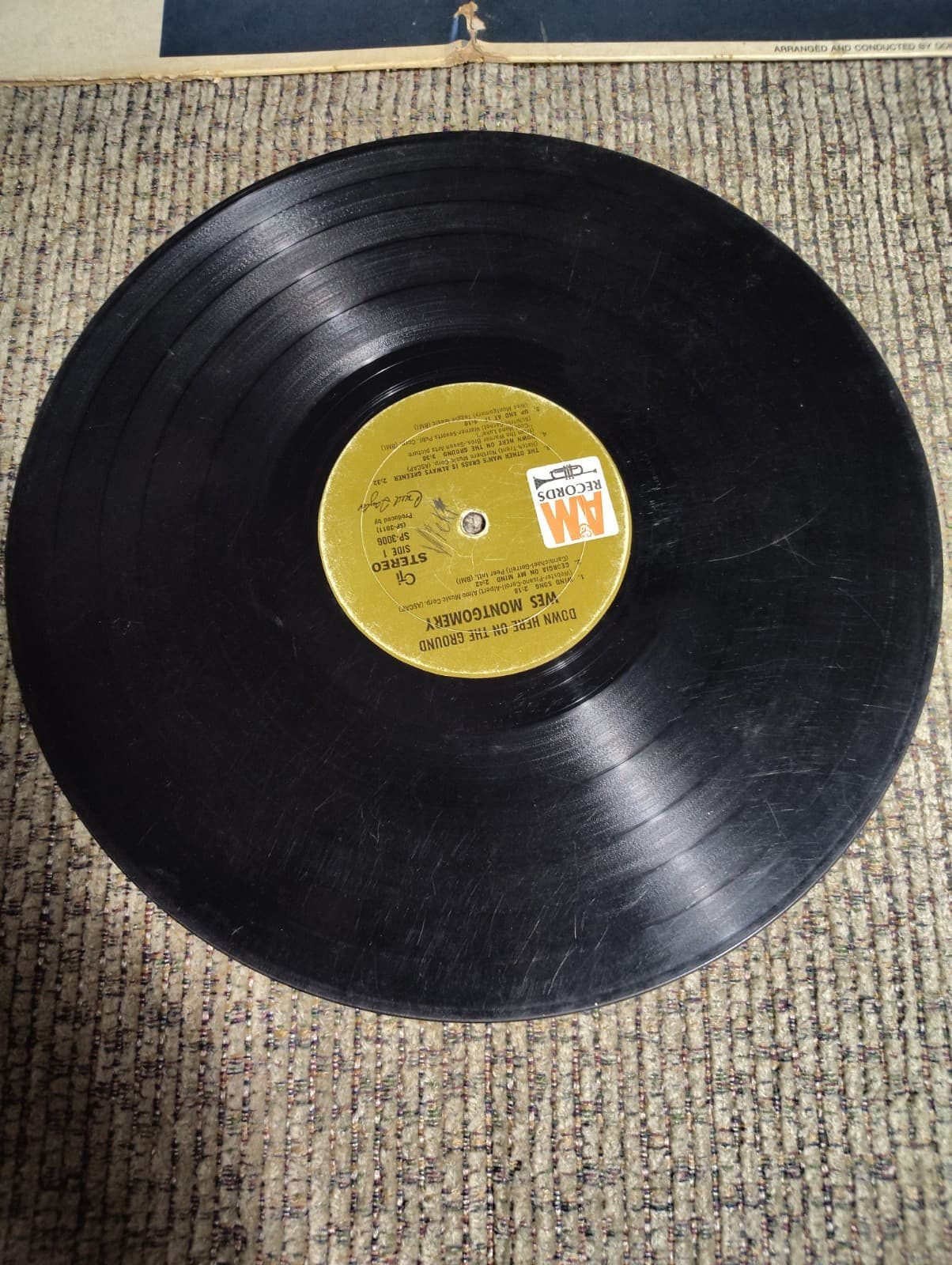 WES MONTGOMERY -(LP)- DOWN HERE ON THE GROUND - "GEORGIA ON MY MIND" A&M- 1968 - Thumbnail 2