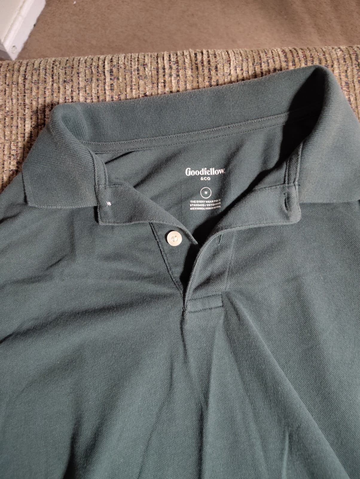 Good Fellow Men's Collared Green Short-Sleeve T-Shirt Medium 3 Colors You Choose - Thumbnail 4