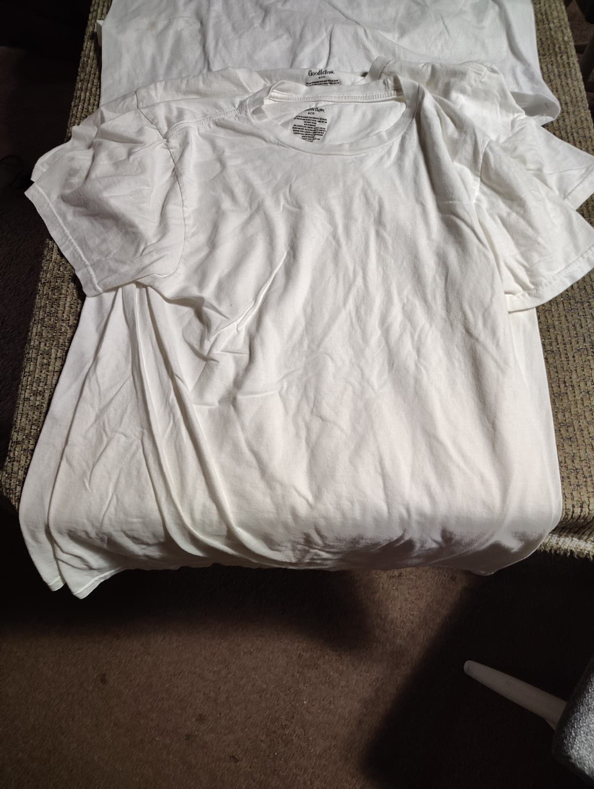Goodfellow & Co Men's White Crew Neck Medium T-Shirt Short Sleeve 2 Pack