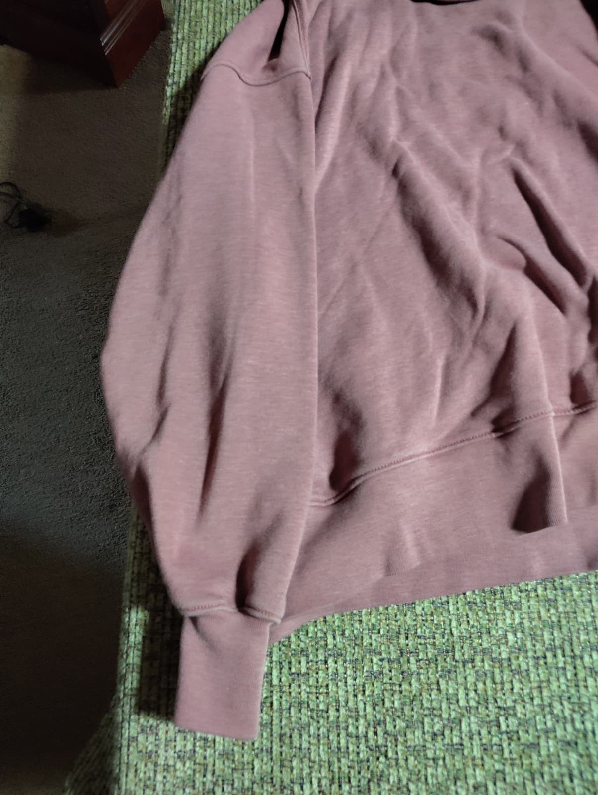 American Eagle Mens Hoodie *L/XL Soft Burgundy Long Sleeve Sweatshirt - Thumbnail 2