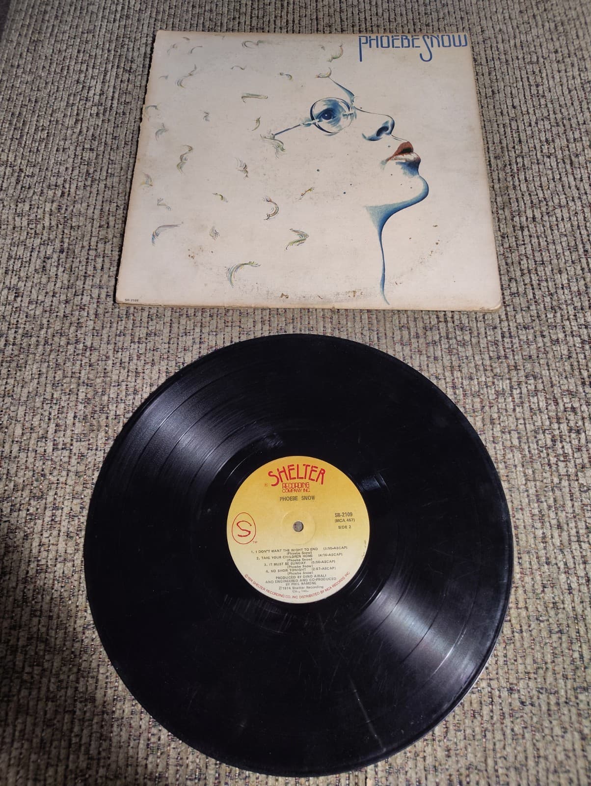 PHOEBE SNOW “SELF TITLED” 1 ST RELEASE ORIGINAL 1974 VINYL LP, ABC RECORDS, VG