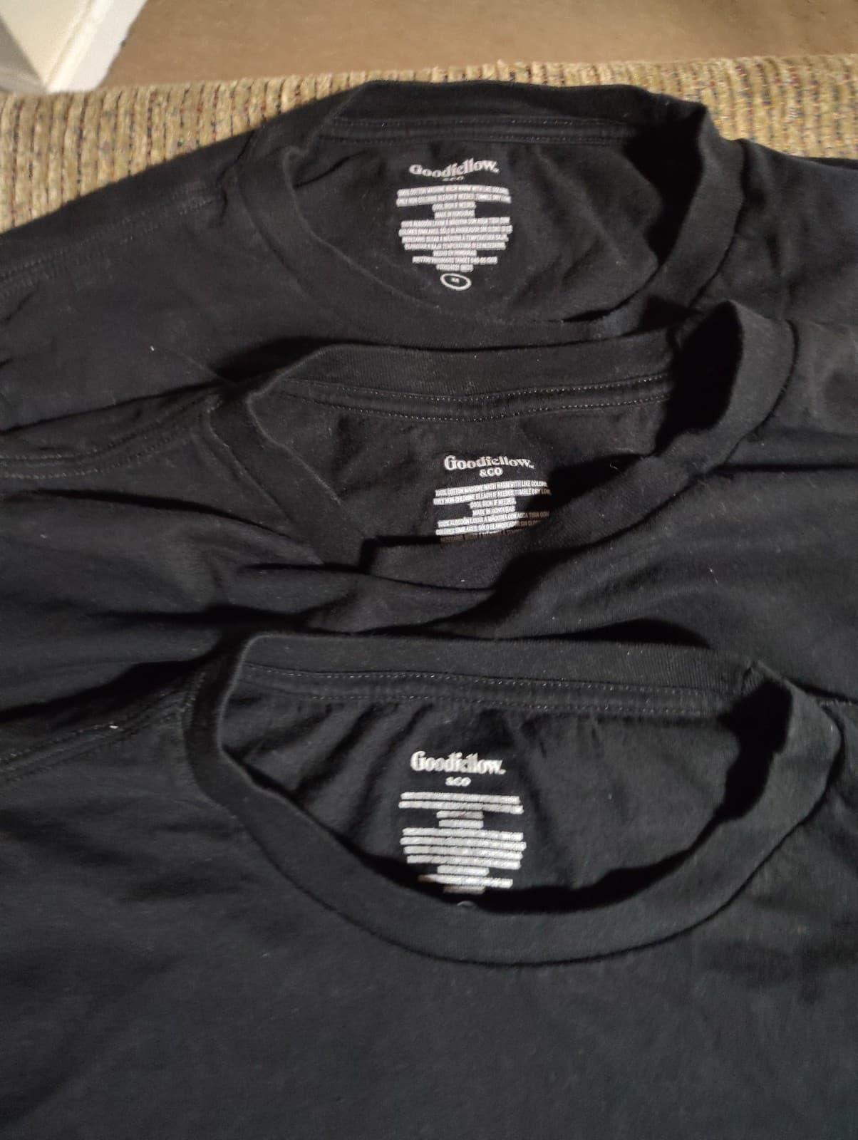 Goodfellow & Co Set Of (3) Black Tshirts Undershirts M Plus Short Sleeve - Thumbnail 4