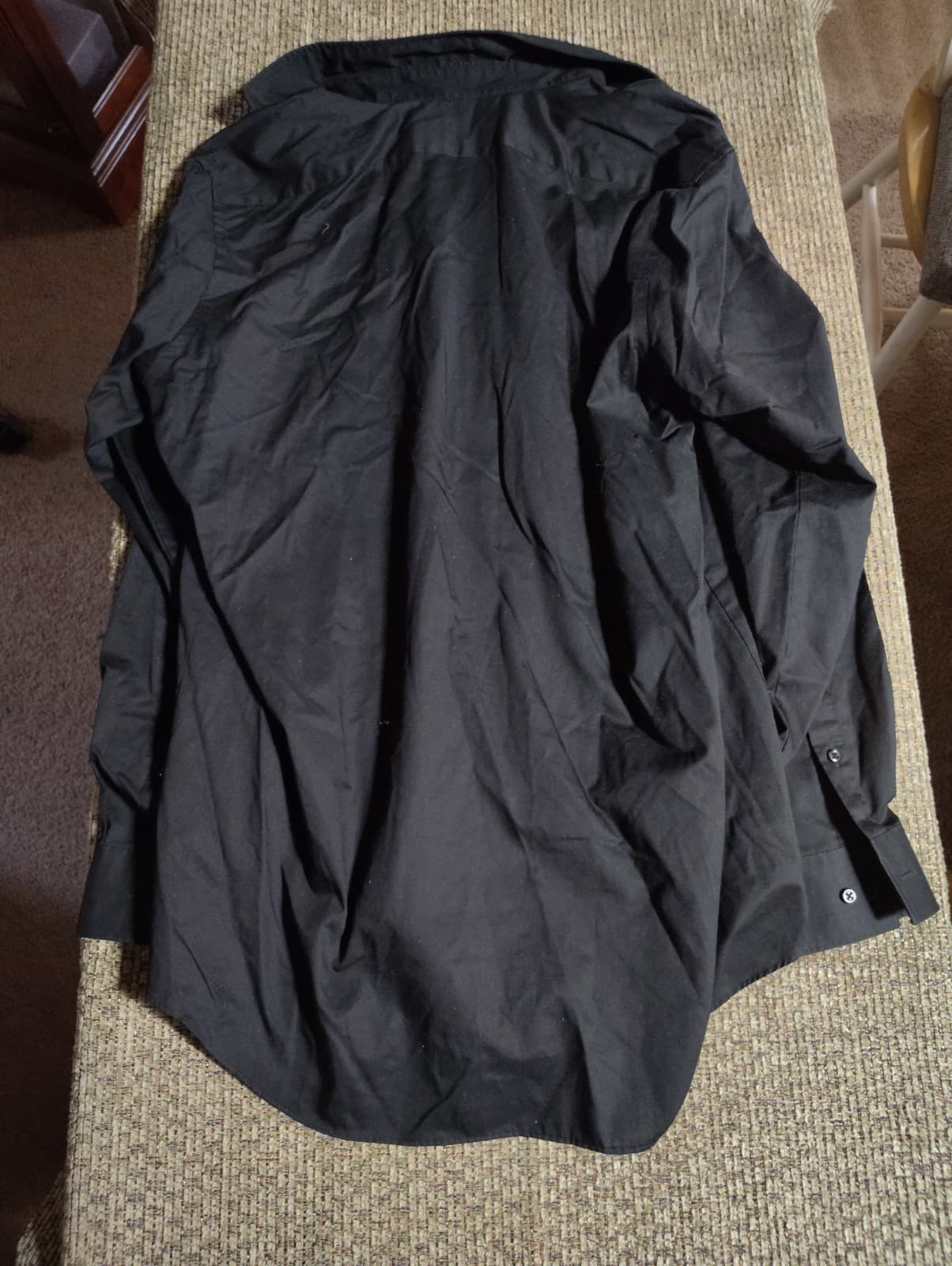 Van Heusen Men's Dress Shirt Black Regular Fit Stretch Size 16.5 34/35 - Thumbnail 6
