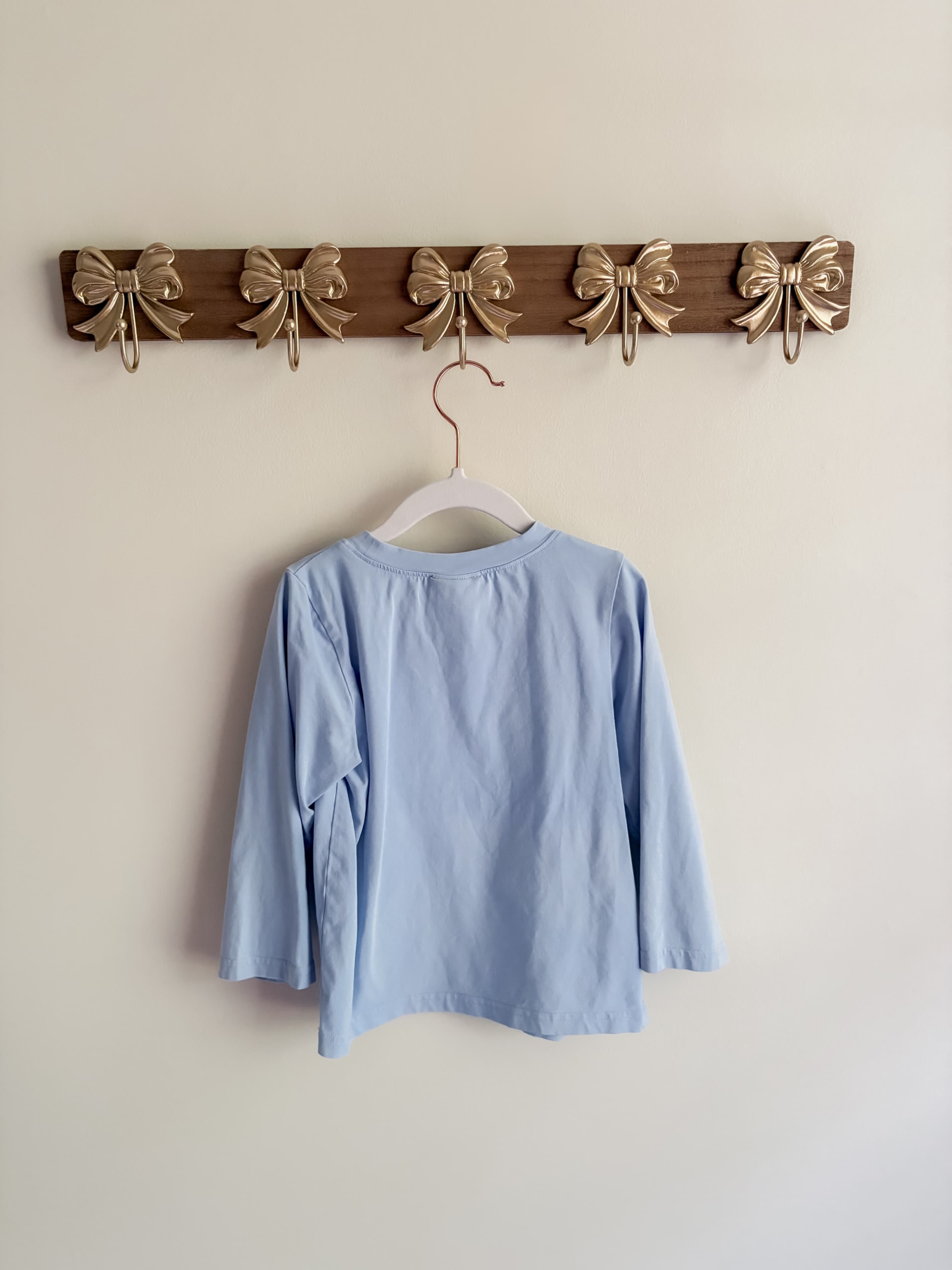 Smockingbird size 4 Blue Long Sleeve Shirt with Dog smocking - Thumbnail 2