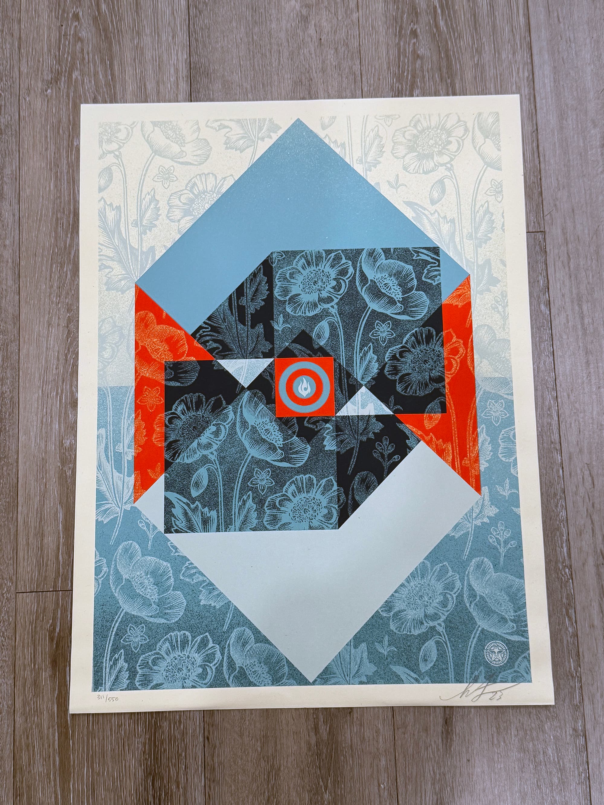 Shepard Fairey (OBEY) "The Angles of Sedation and Destruction" Signed Screen Print - Thumbnail 5