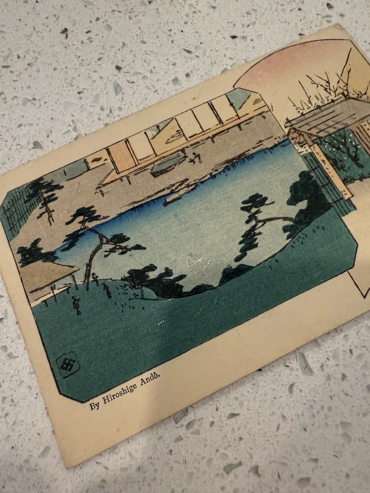 Antique Japanese Woodblock Postcard Print by Andō Hiroshige - Thumbnail 2